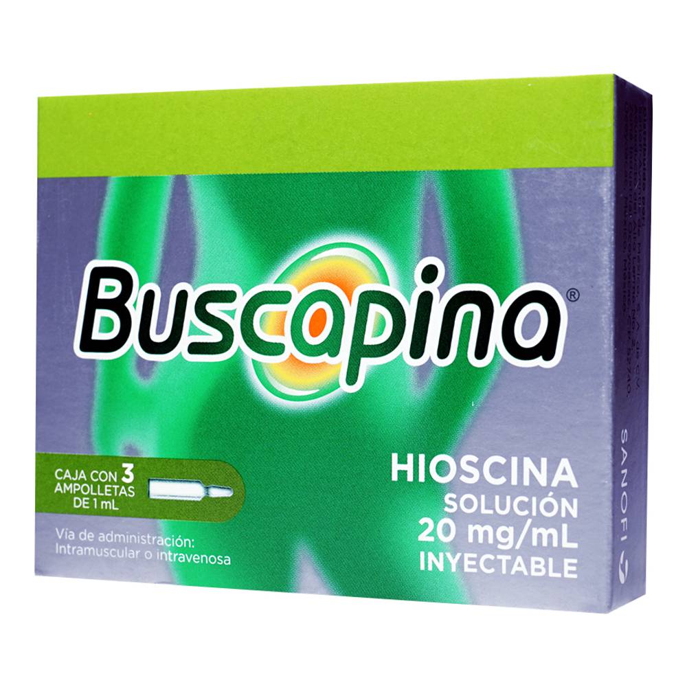 Buscapina Soluicion Inyectable 20 Mg C/3 Ampolletas de 1 Ml