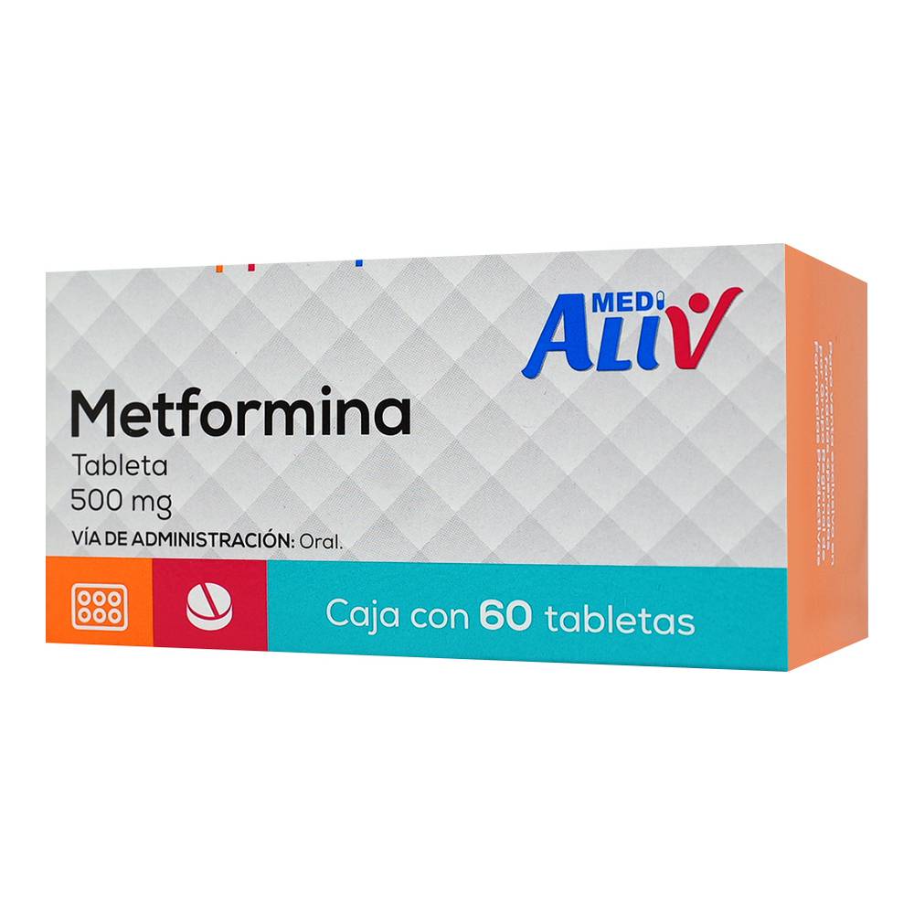 Medialiv Metformina 500 Mg Caja C/60 Tabletas
