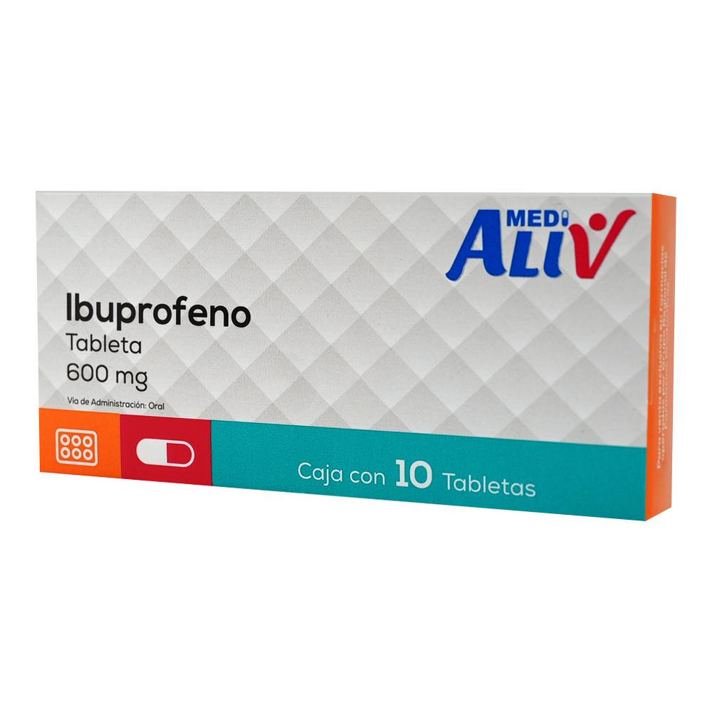 Medialiv Ibuprofeno 600 Mg Caja C/10 Tabletas