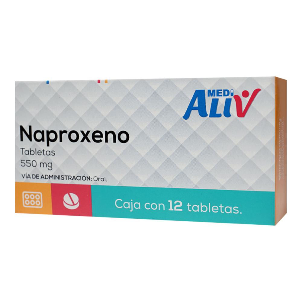 Medialiv Naproxeno 550 Mg Caja C/12 Tabletas