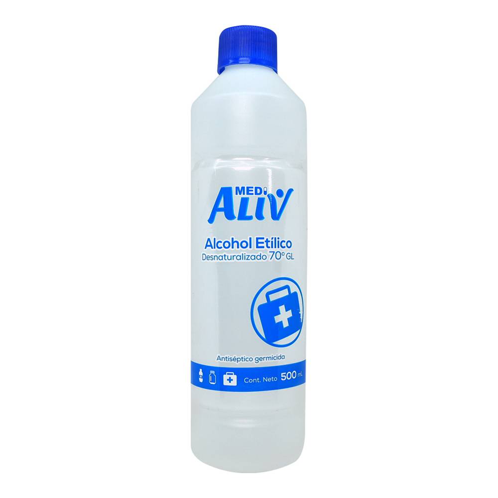 Medialiv Alcohol Desnaturalizado Botella C/500 Ml