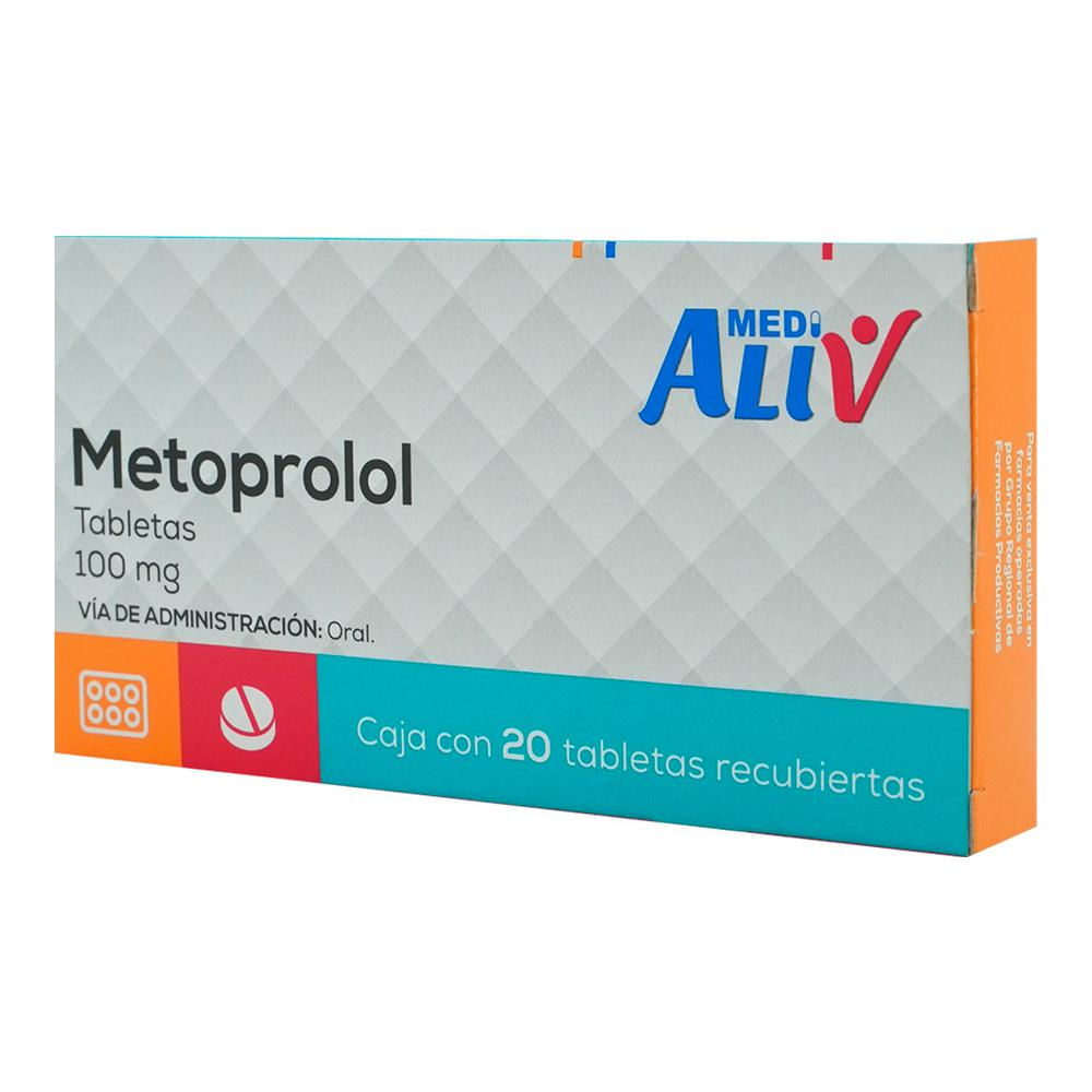 Medialiv Metoprolol 100 Mg C/ 20 Tabletas