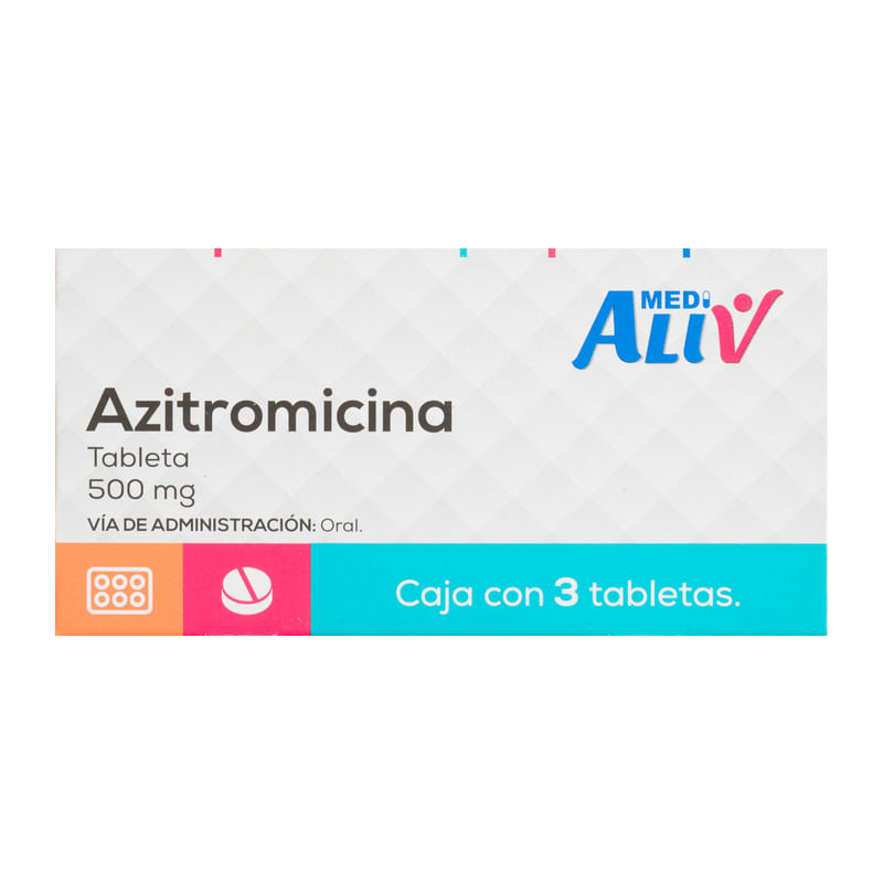 Medialiv Azitromicina 500 Mg Caja C/3 Tabletas