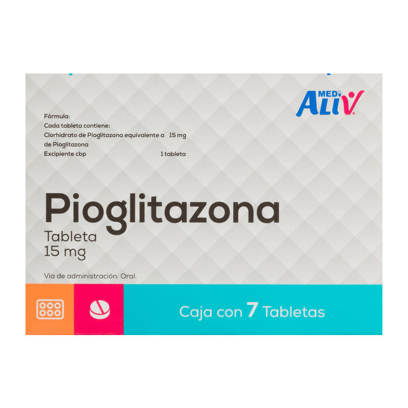 Medialiv Pioglitazona 15 Mg Caja C/7 Tabletas