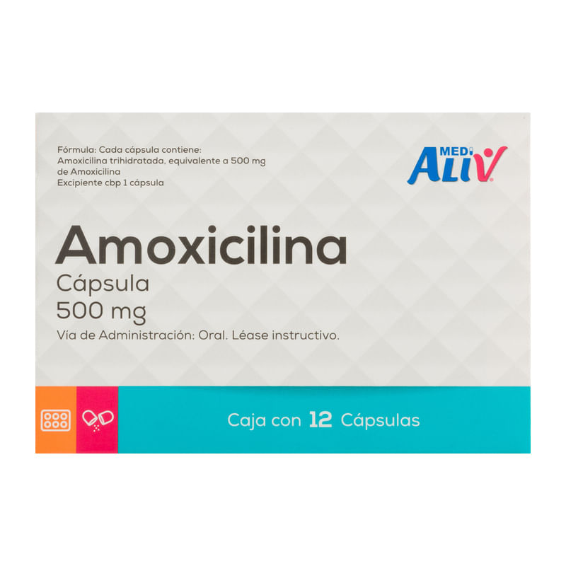 Medialiv Amoxicilina 500 Mg Caja C/12 Capsulas