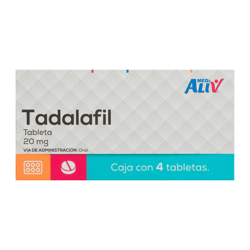 Medialiv Tadalafil 20 Mg Caja C/ 4 Tabletas