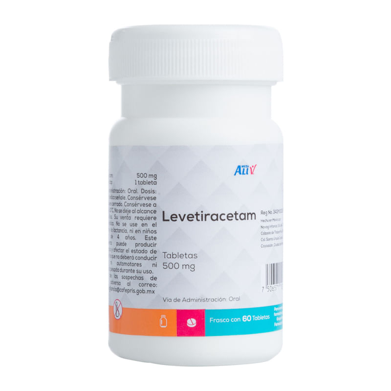 Medialiv Levetiracetam 500 Mg Caja C/60 Tabletas
