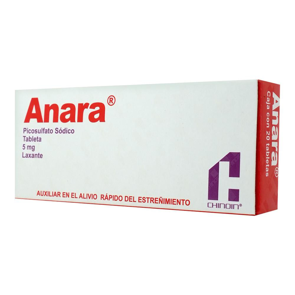 Anara Laxante 5 Mg Caja C/20 Tabletas