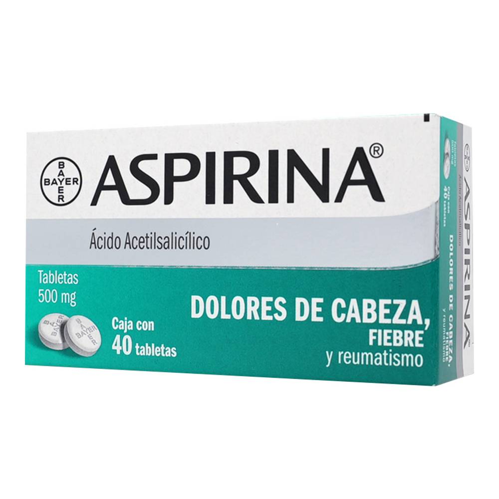 Aspirina 500mg C/40 Tabletas