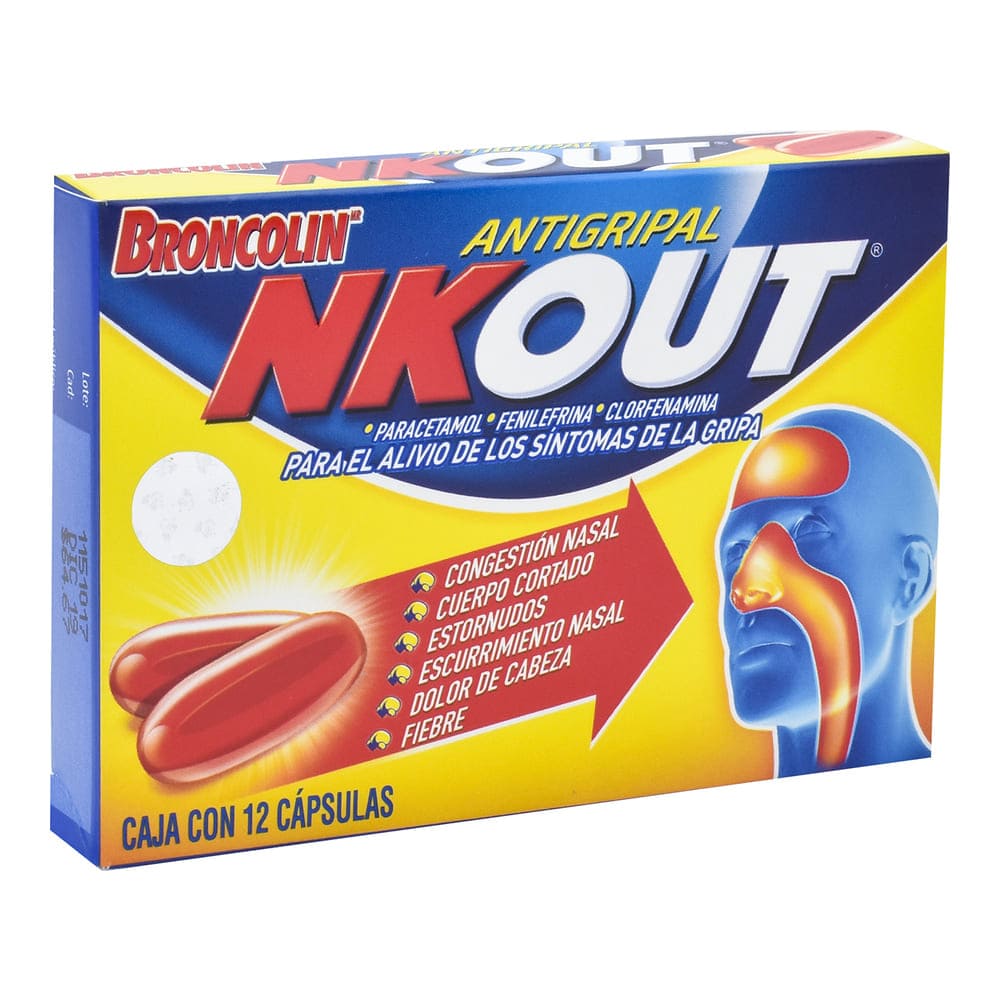 Broncolin Nkout Antigripal Caja 12 Caps