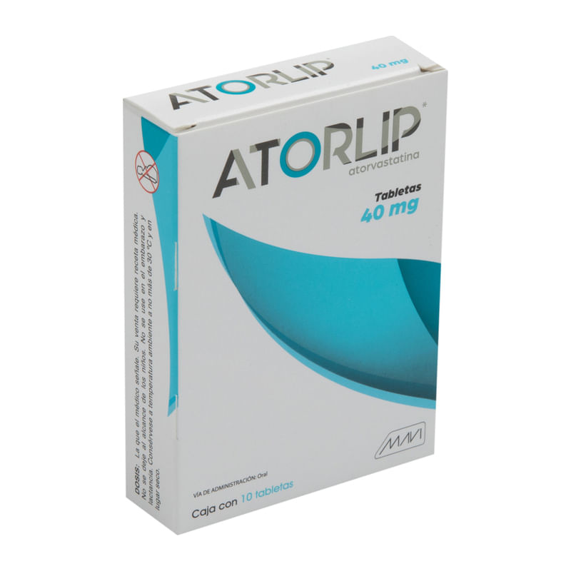 Atorlip Atorvastatina 40mg C/10 Tabletas