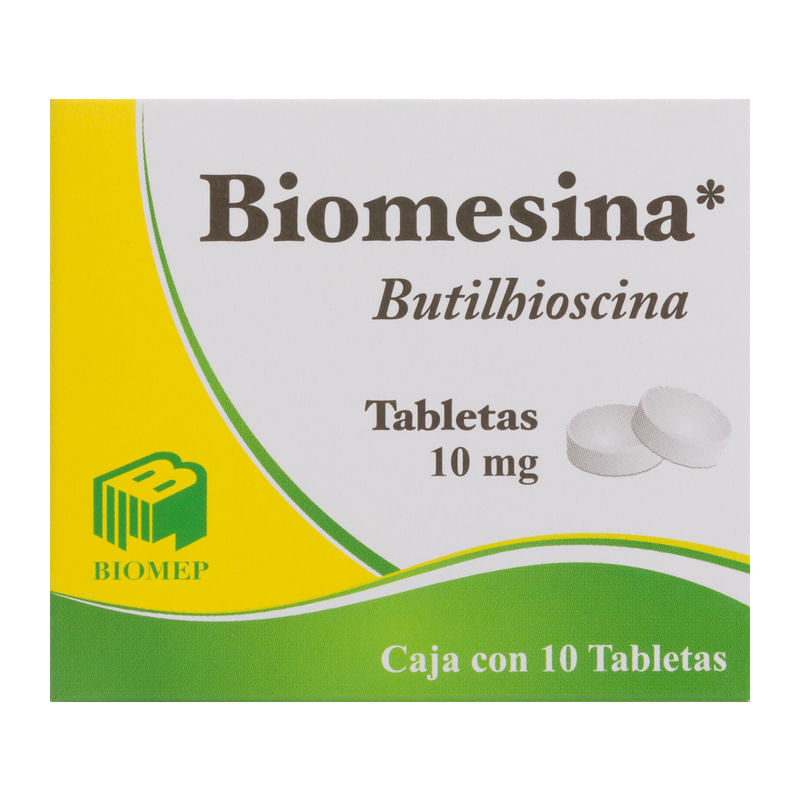 Biomesina Butilhioscina 10mg C/10 Tabletas