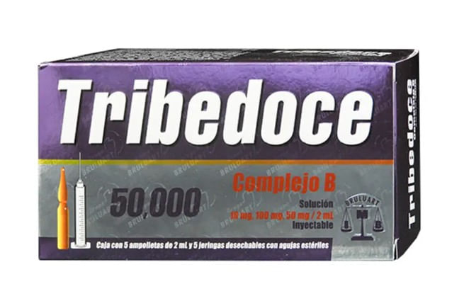 Tribedoce Hidroxocobalamina/ Tiamina/ Piridoxina 10/100/50mg C/5 Ampolletas de 2mL