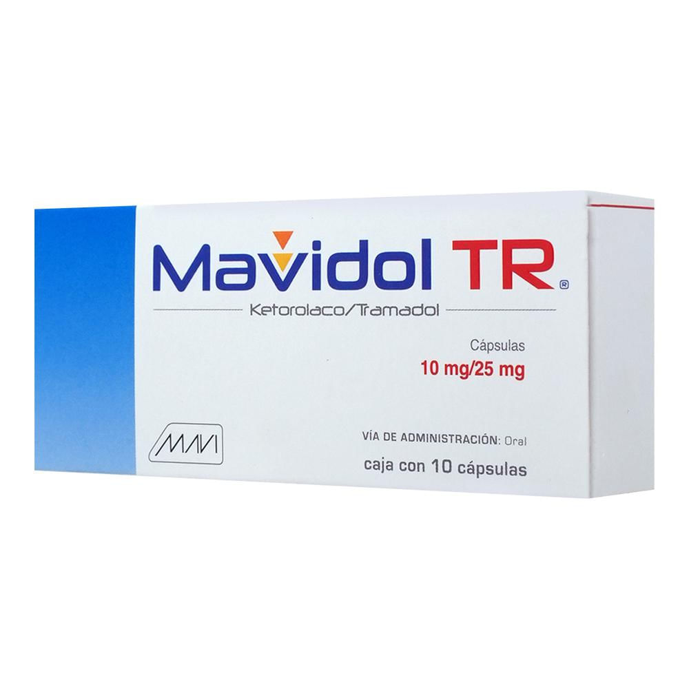 Mavidol Tr Ketorolaco/ Tramadol 10/25 Mg Caja C/10 Capsulas