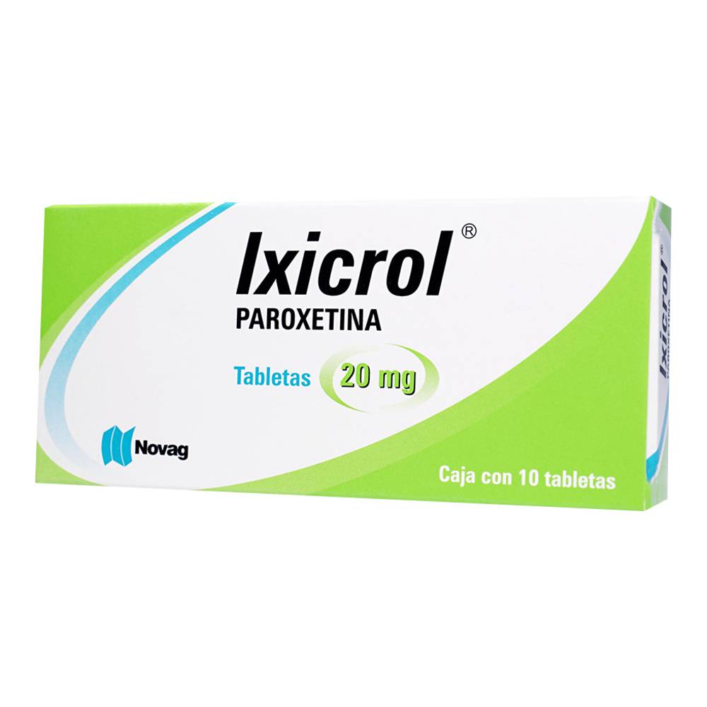 Ixicrol Paroxetina 20 Mg Caja C/10 Tabletas
