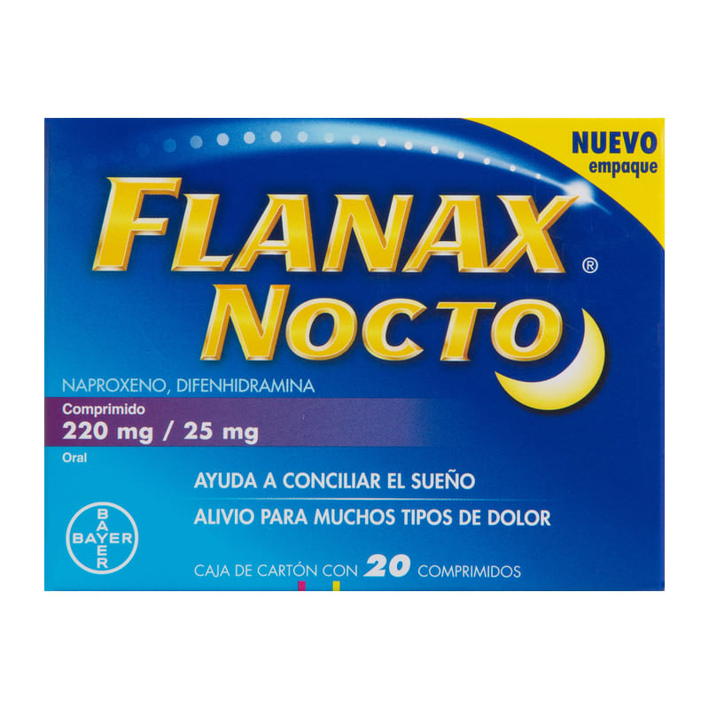 Flanax Nocto 220/25 Mg Caja C/20 Comprimidos
