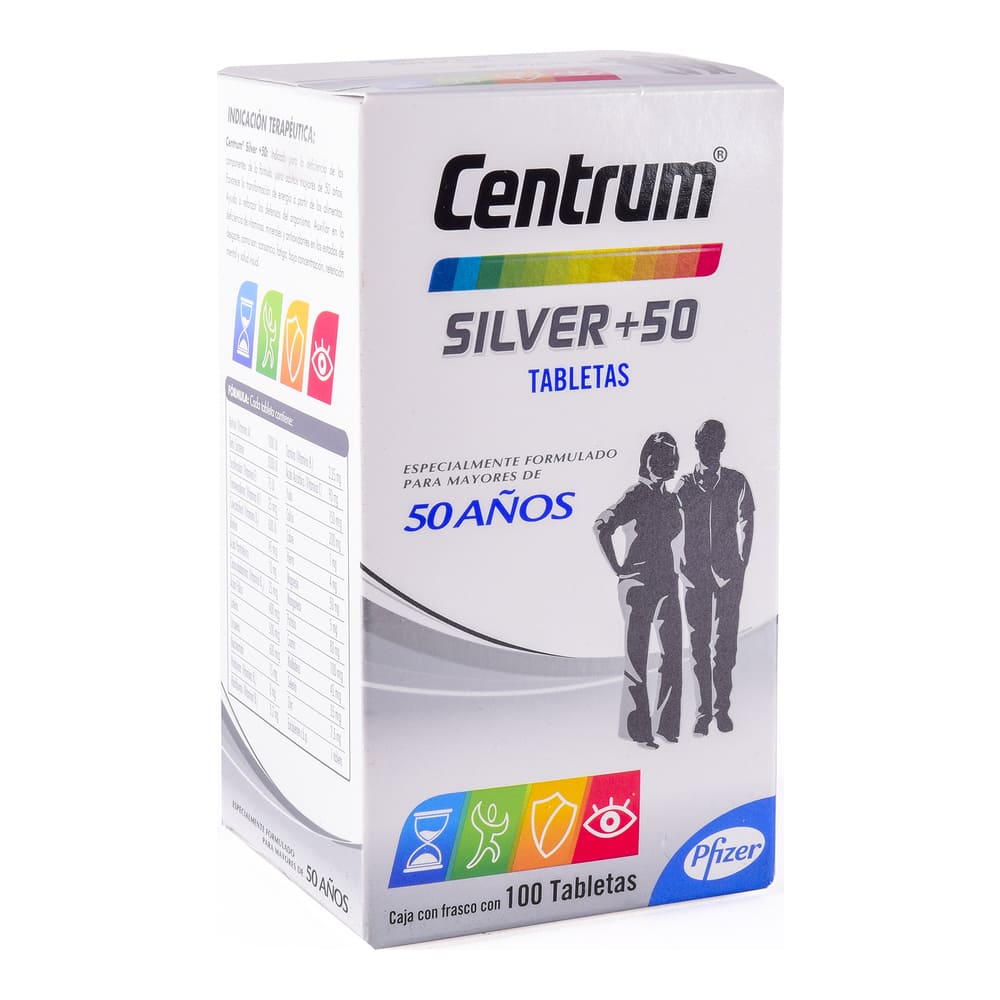 Centrum Silver+50 Multivitamínico C/100 Tabletas
