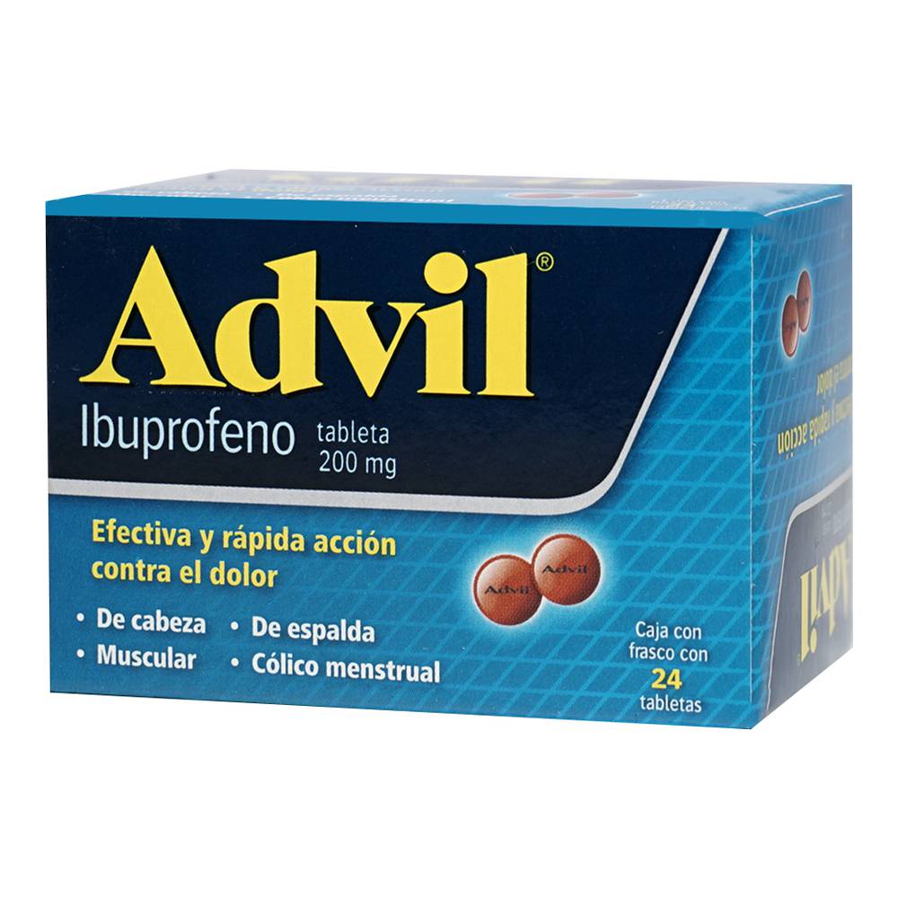 Advil 200 Mg Caja C/24 Tabletas