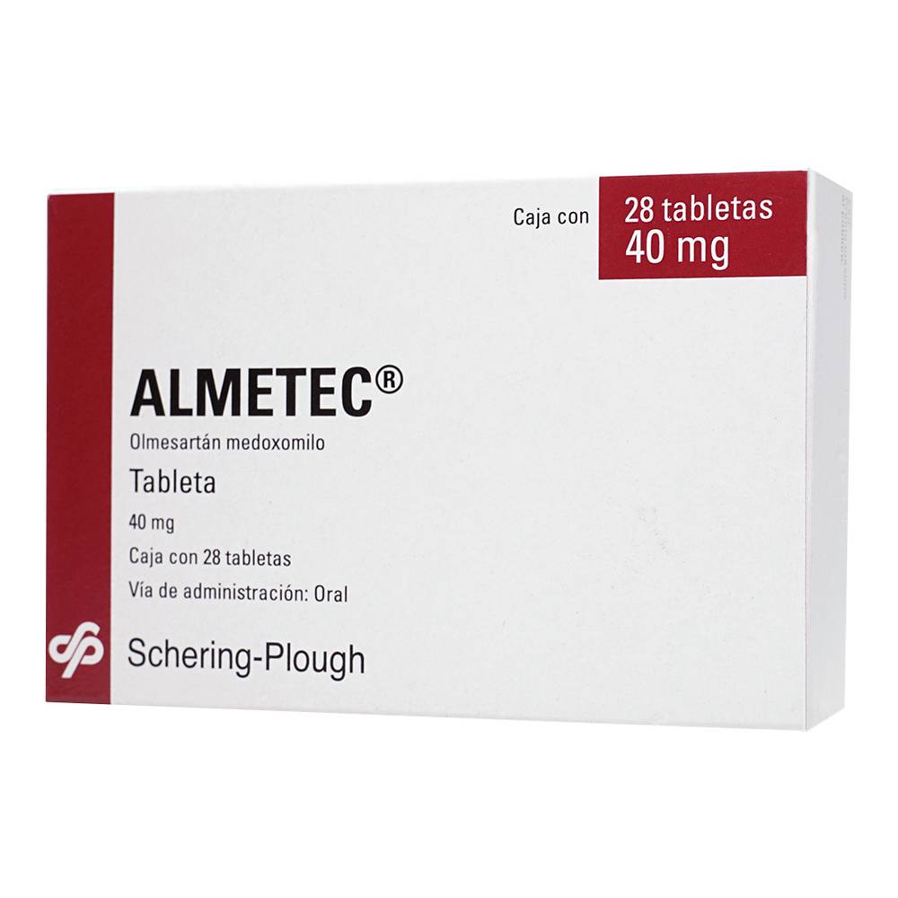 Almetec 40 Mg Caja C/28 Tabletas