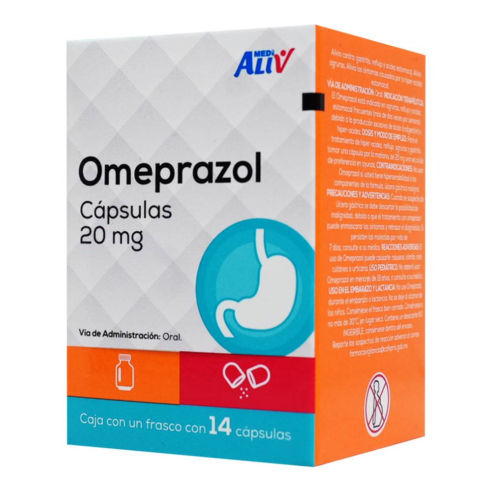 Medialiv Omeprazol 20 Mg Caja C/ 14 Capsulas