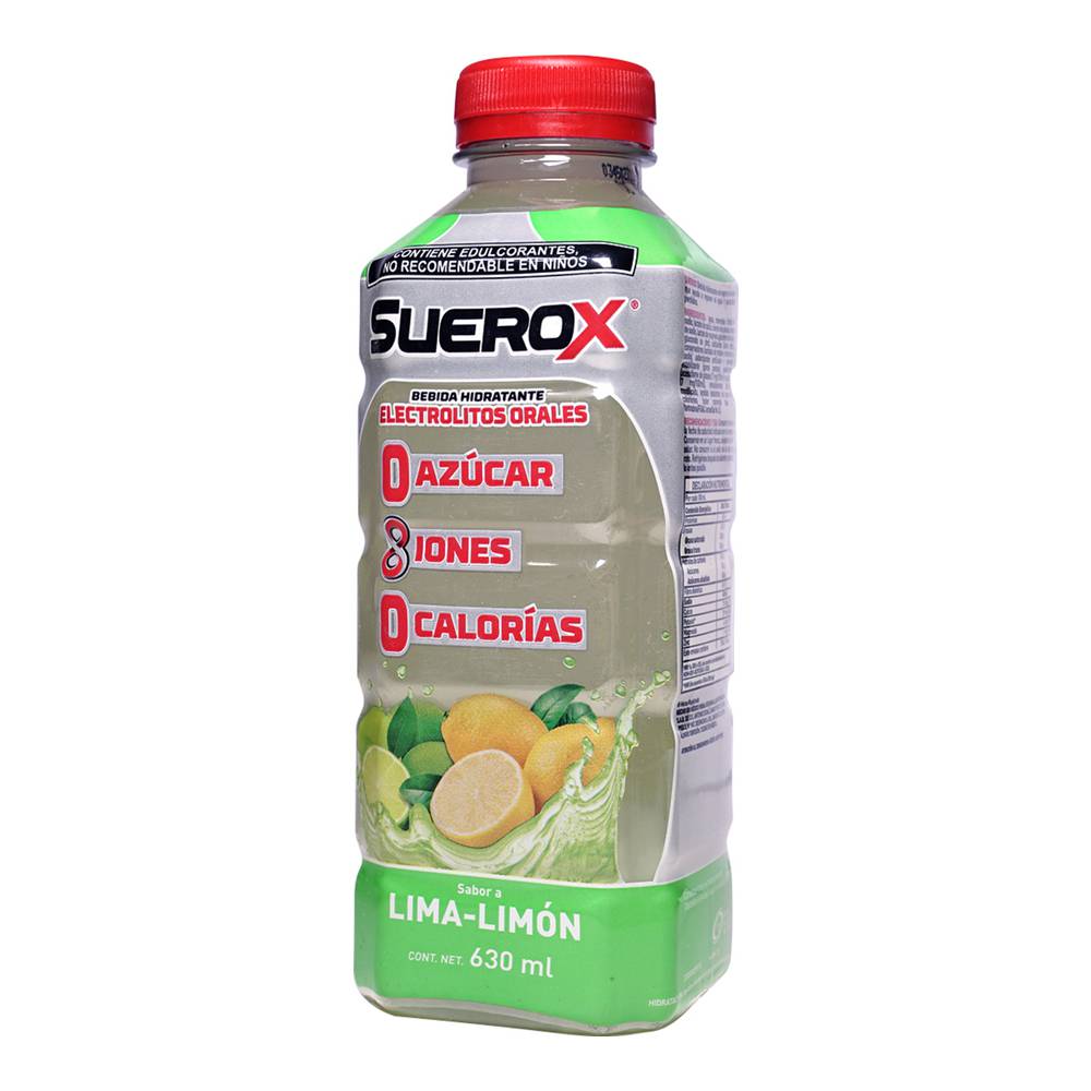 Suerox  8Iones Lima/Limón Suero Oral C/630mL