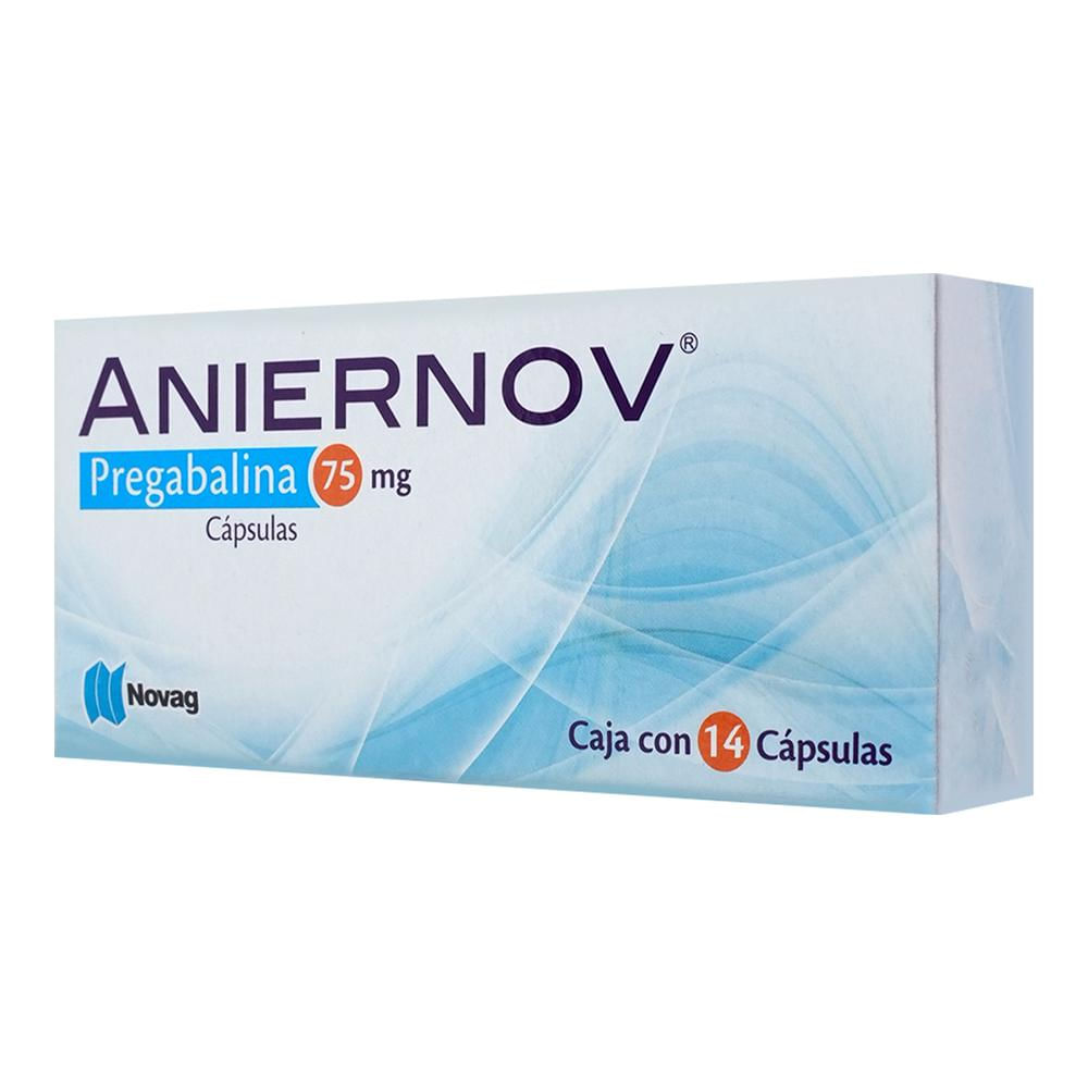 Aniernov Pregabalina 75 Mg Caja C/14 Capsulas