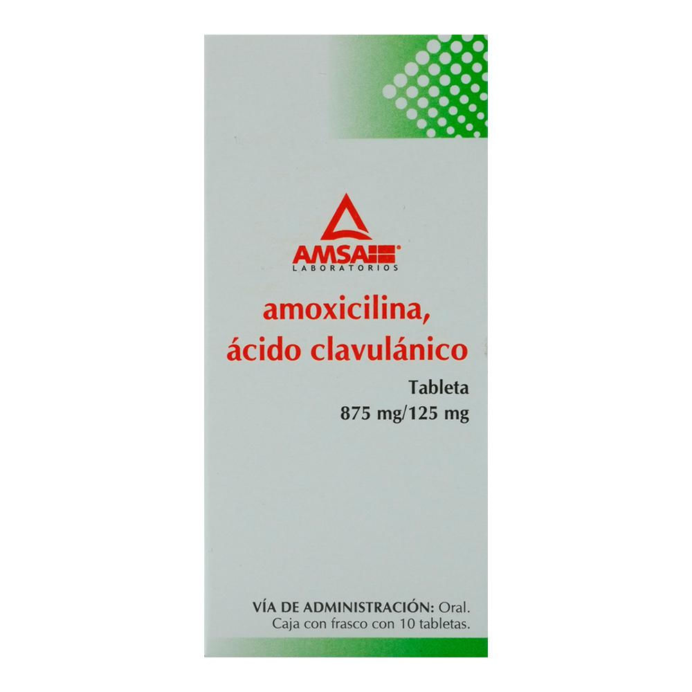 Amoxicilina / Ácido Clavulánico 875mg/125mg C/10 Tabletas