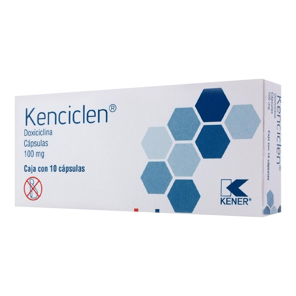 Kenciclen Doxiciclina 100 Mg Caja C/10 Capsulas