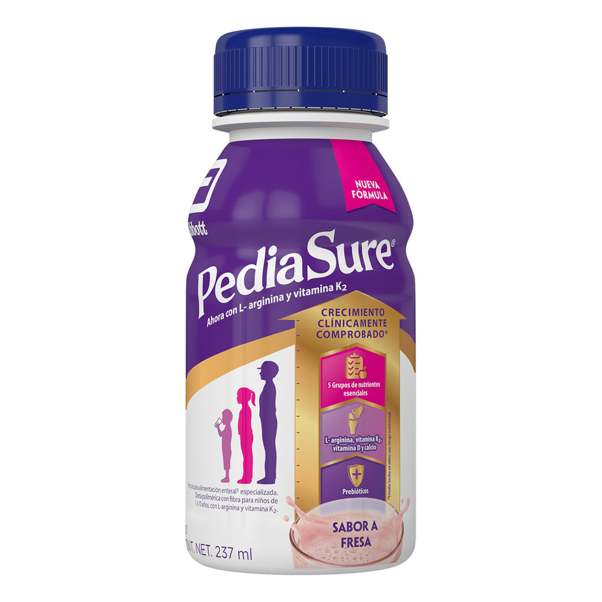 Pediasure Plus Líquido Sabor Fresa C/237mL