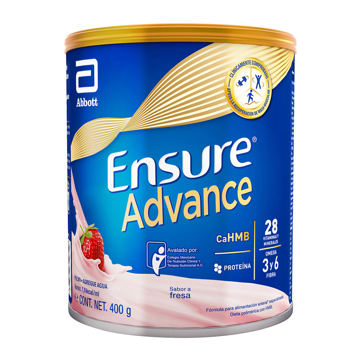 Ensure Advance Fresa Hmb Polvo Lata C/400 Gr