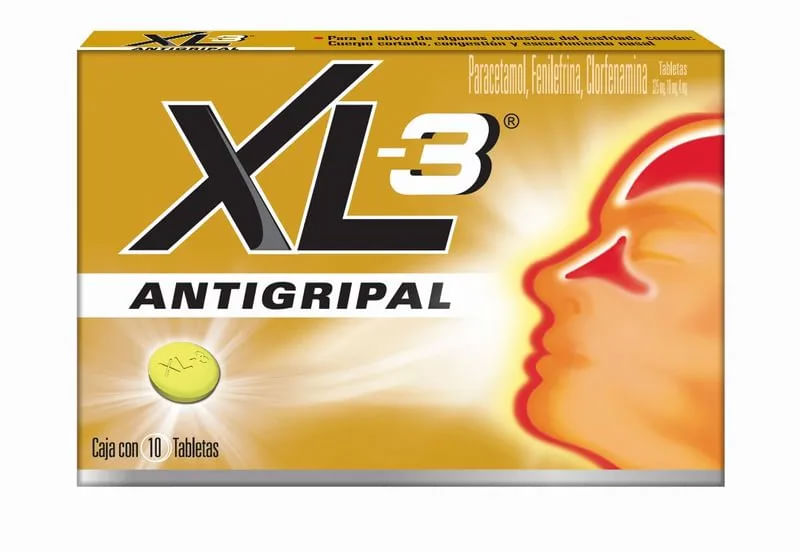 Xl-3 Antigripal 325/10/4 Mg Caja C/10 Tabletas