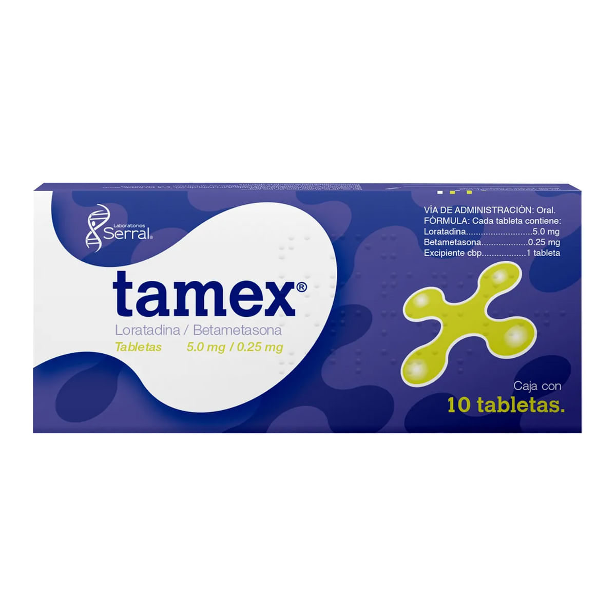 Tamex Loratadina/ Betametasona 5/.25 Mg Caja C/10 Tabletas