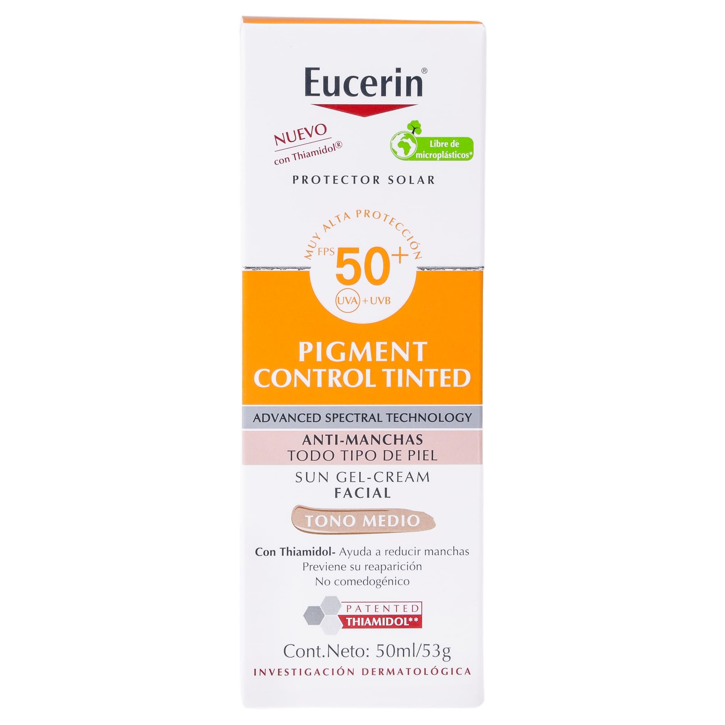 Eucerin Protector Solar Pigment Tono Medio FPS50 Frasco C/50 Ml