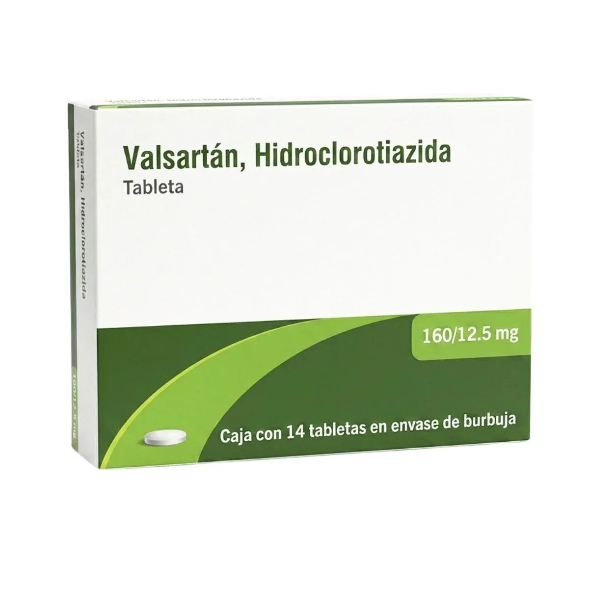 Valsartan/Hidroclorotiazida 160/12.5 Mg Caja C/14 Tabletas